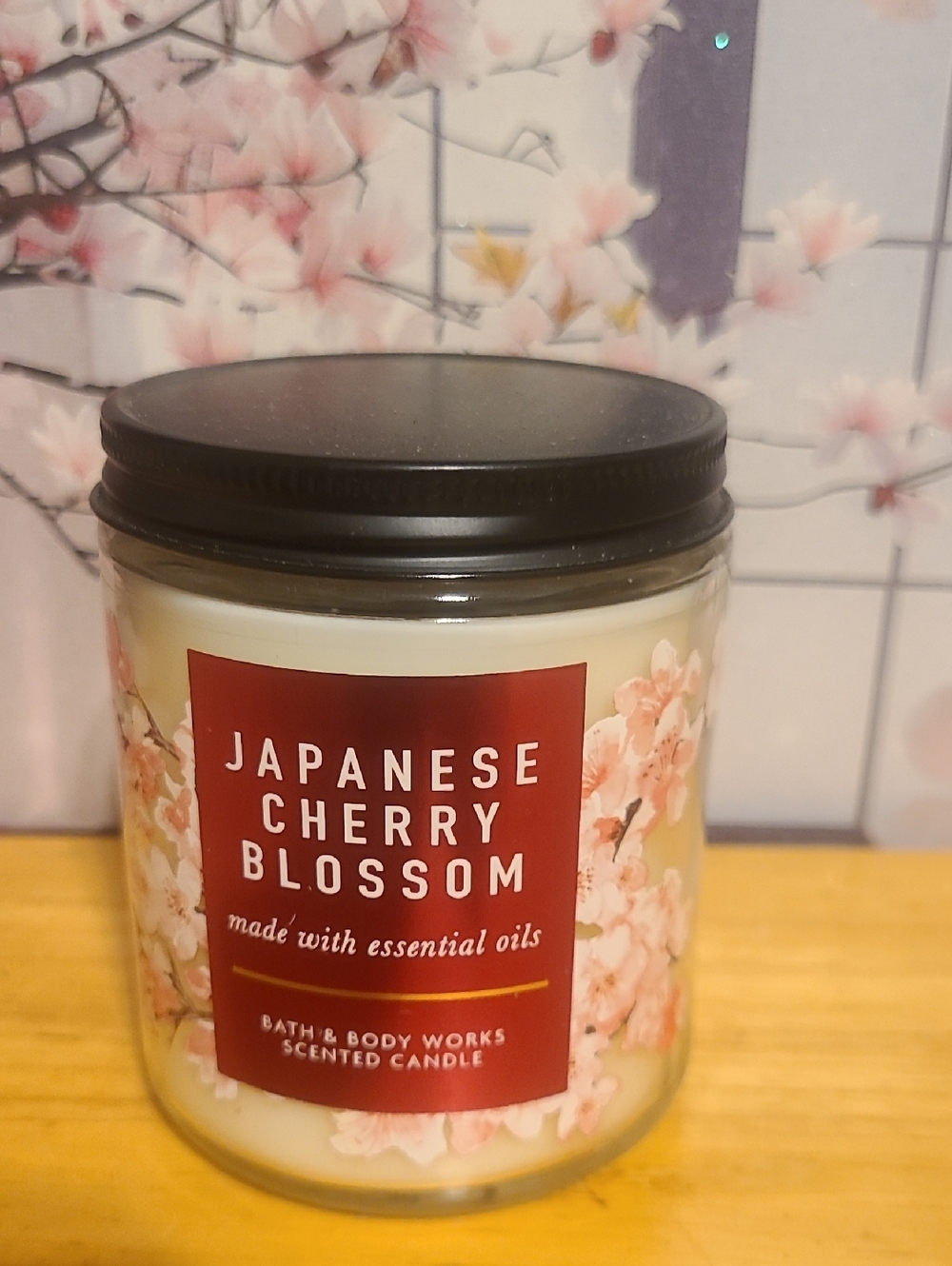 Bath & Body Works Japanese Cherry Blossom Candle - Single Wick
